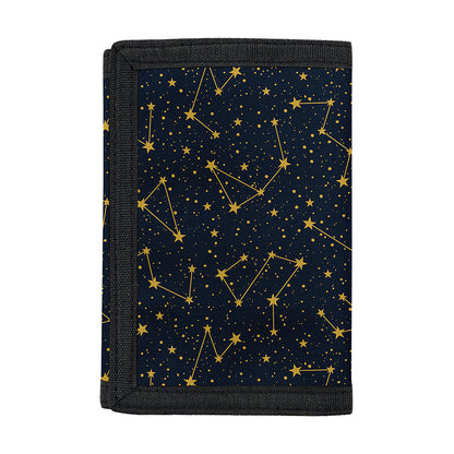 Constellation Symbols Pattern Print Trifold Wallet