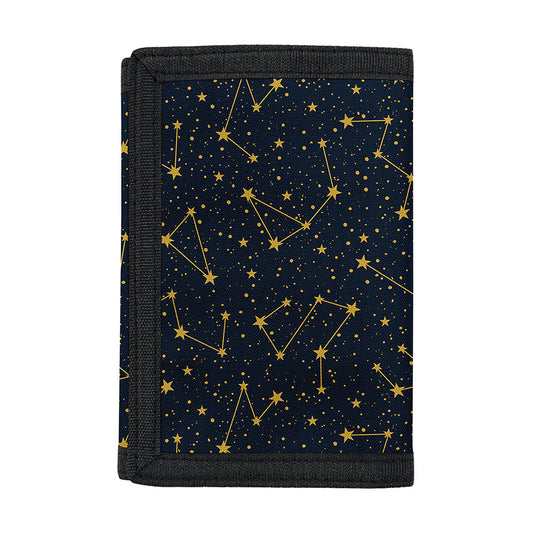 Constellation Symbols Pattern Print Trifold Wallet