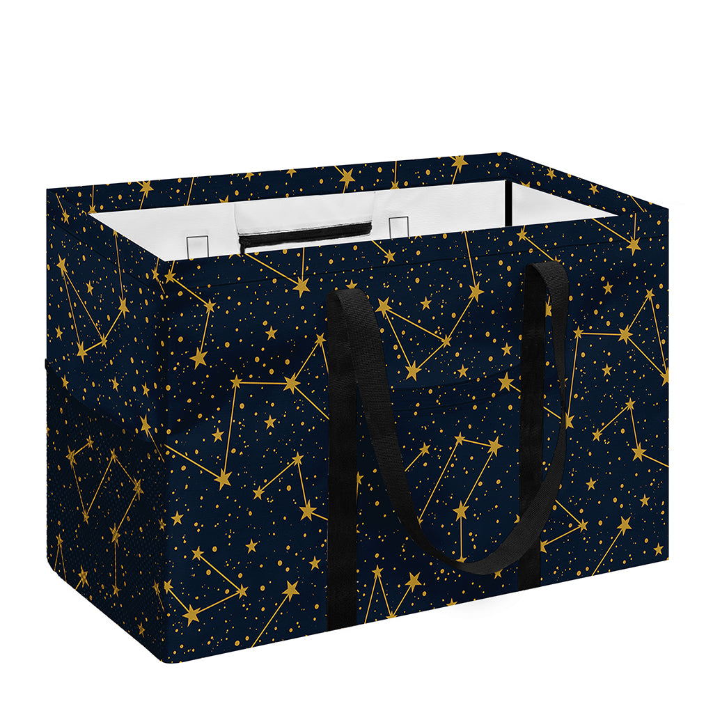 Constellation Symbols Pattern Print Utility Tote Bag