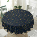 Constellation Symbols Pattern Print Waterproof Round Tablecloth