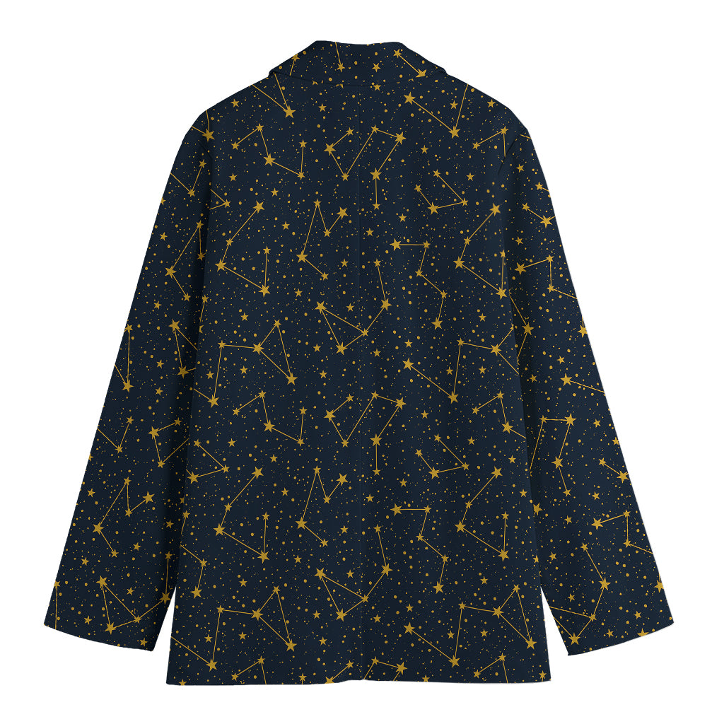 Constellation Symbols Pattern Print Women's Blazer
