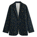 Constellation Symbols Pattern Print Women's Cotton Blazer