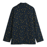 Constellation Symbols Pattern Print Women's Cotton Blazer
