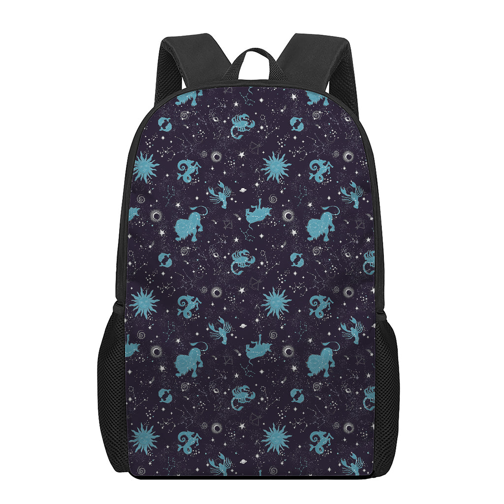 Constellation Zodiac Signs Pattern Print 17 Inch Backpack