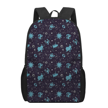 Constellation Zodiac Signs Pattern Print 17 Inch Backpack