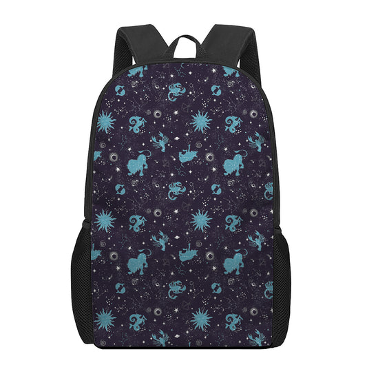 Constellation Zodiac Signs Pattern Print 17 Inch Backpack