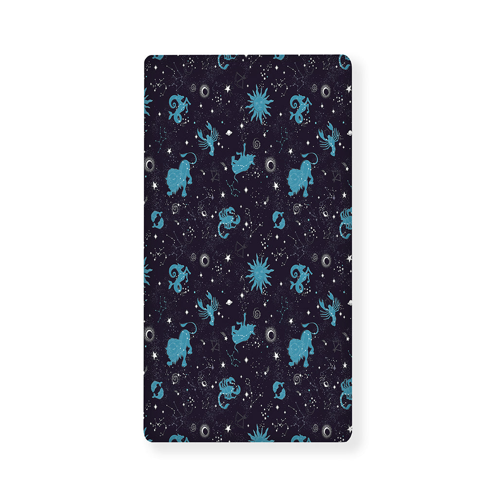 Constellation Zodiac Signs Pattern Print Baby Crib Sheet
