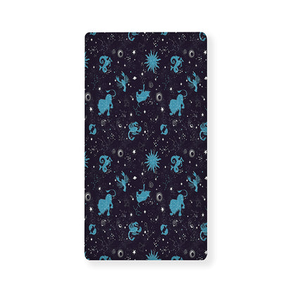 Constellation Zodiac Signs Pattern Print Baby Crib Sheet