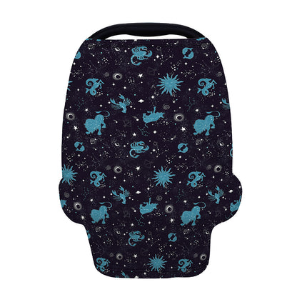 Constellation Zodiac Signs Pattern Print Baby Seat Cover