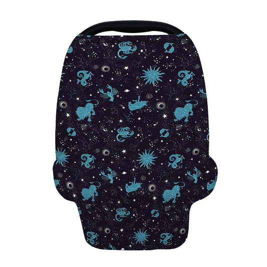 Constellation Zodiac Signs Pattern Print Baby Seat Cover