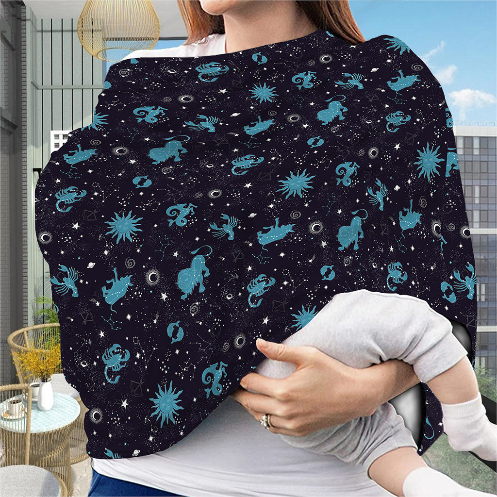 Constellation Zodiac Signs Pattern Print Baby Seat Cover
