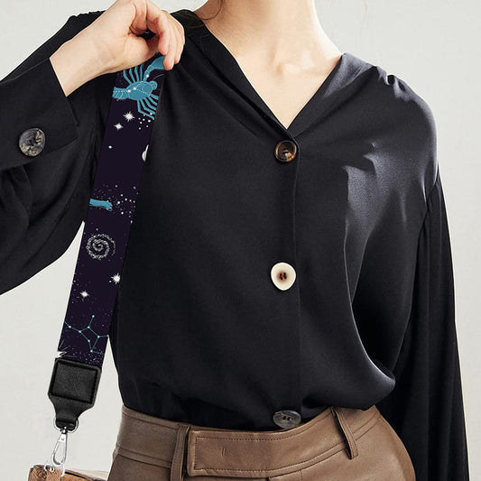 Constellation Zodiac Signs Pattern Print Bag Strap