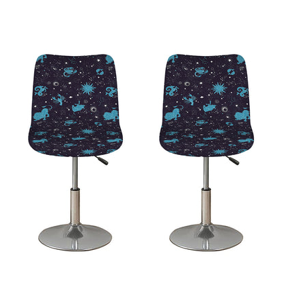 Constellation Zodiac Signs Pattern Print Bar Stool Covers