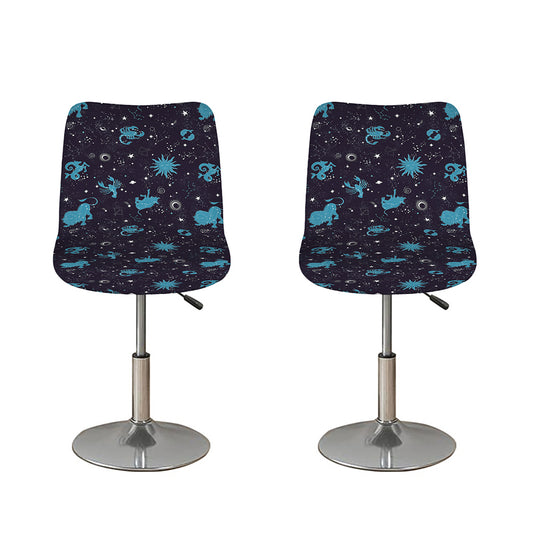 Constellation Zodiac Signs Pattern Print Bar Stool Covers