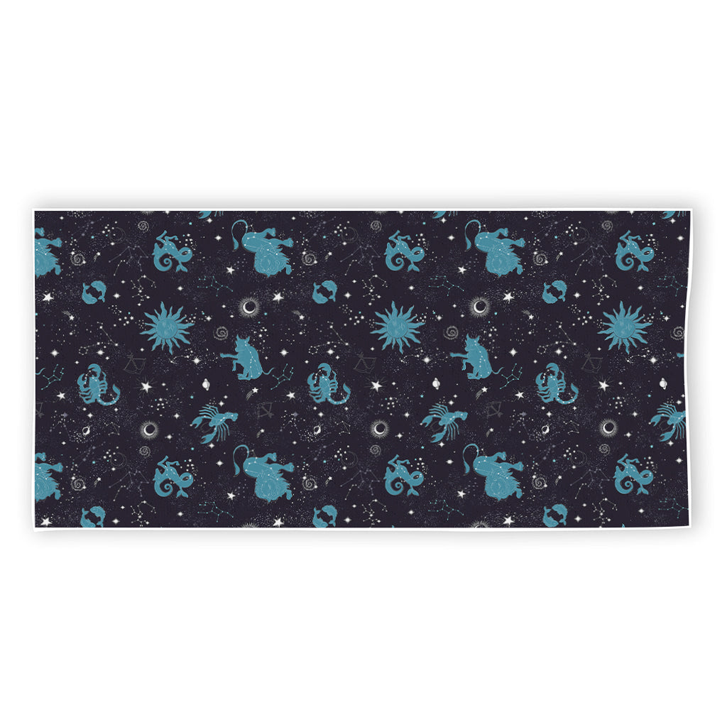 Constellation Zodiac Signs Pattern Print Beach Towel