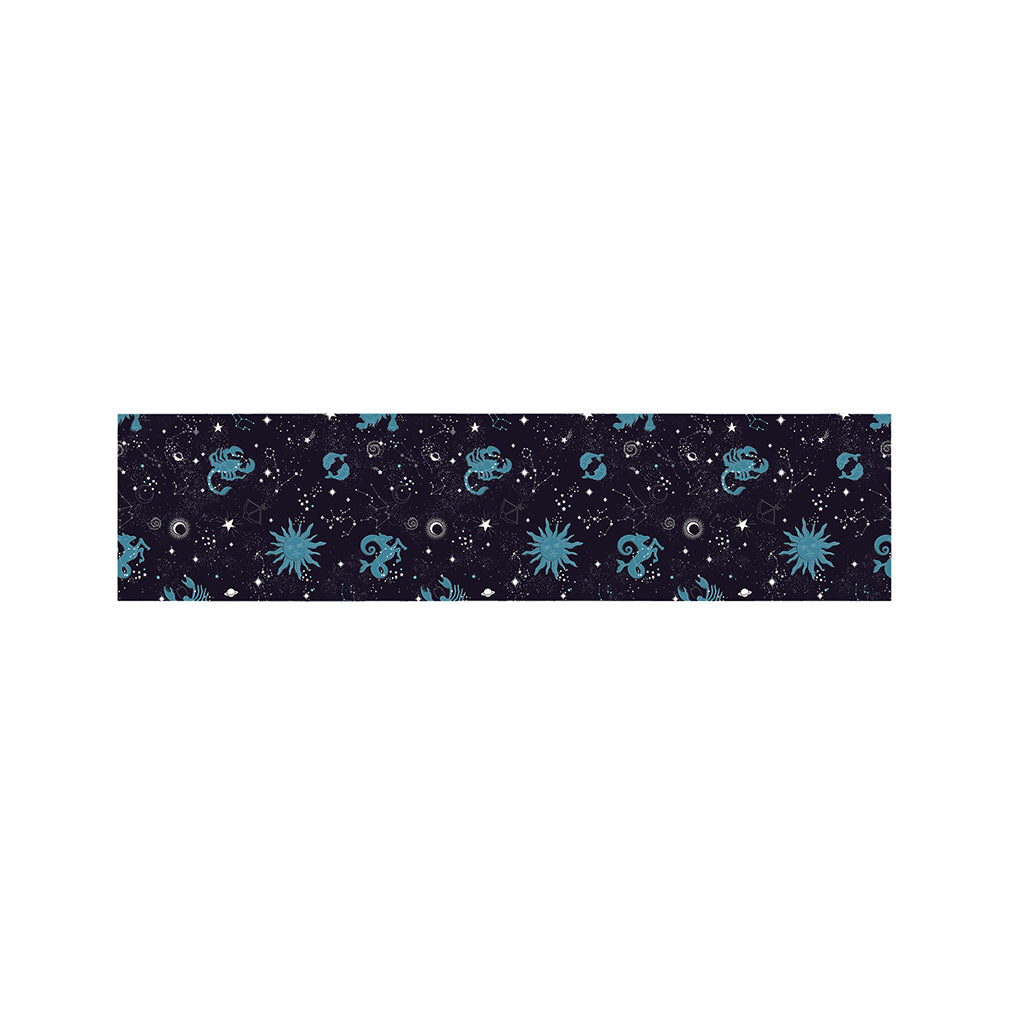 Constellation Zodiac Signs Pattern Print Bed Runner