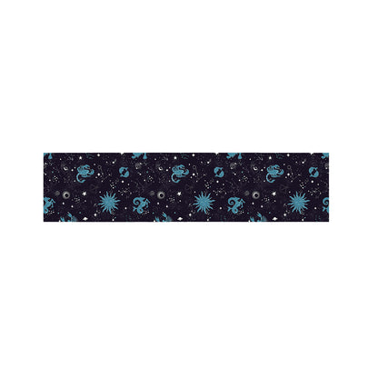 Constellation Zodiac Signs Pattern Print Bed Runner
