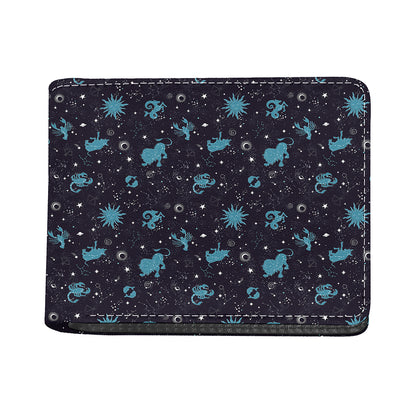 Constellation Zodiac Signs Pattern Print Bifold Wallet