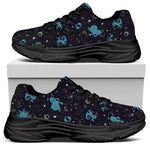 Constellation Zodiac Signs Pattern Print Black Chunky Shoes