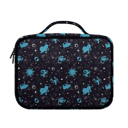 Constellation Zodiac Signs Pattern Print Briefcase Bible Bag