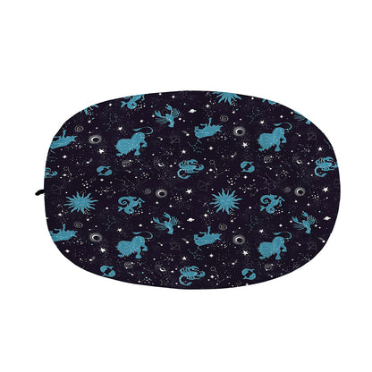 Constellation Zodiac Signs Pattern Print Car Side Mirror Covers