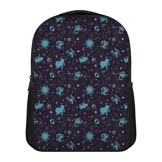Constellation Zodiac Signs Pattern Print Casual Backpack