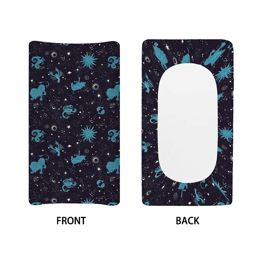 Constellation Zodiac Signs Pattern Print Changing Pad Cover
