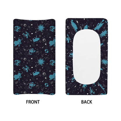Constellation Zodiac Signs Pattern Print Changing Pad Cover