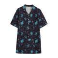 Constellation Zodiac Signs Pattern Print Cotton Hawaiian Shirt