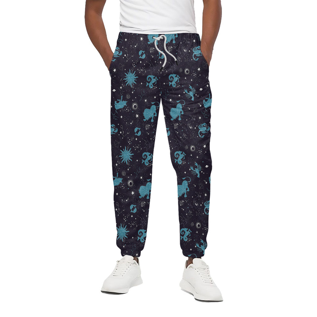Constellation Zodiac Signs Pattern Print Cotton Pants