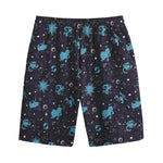 Constellation Zodiac Signs Pattern Print Cotton Shorts