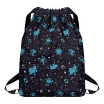Constellation Zodiac Signs Pattern Print Drawstring Backpack