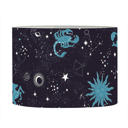 Constellation Zodiac Signs Pattern Print Drum Lamp Shade