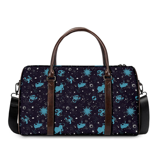 Constellation Zodiac Signs Pattern Print Duffle Bag