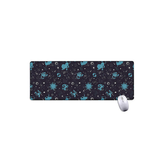 Constellation Zodiac Signs Pattern Print Extended Mouse Pad