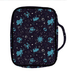 Constellation Zodiac Signs Pattern Print Front Pocket Bible Bag