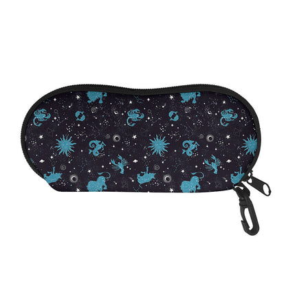 Constellation Zodiac Signs Pattern Print Glasses Case