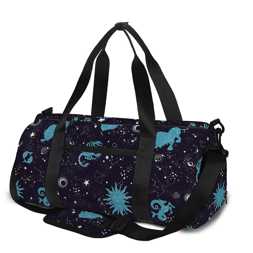 Constellation Zodiac Signs Pattern Print Gym Bag
