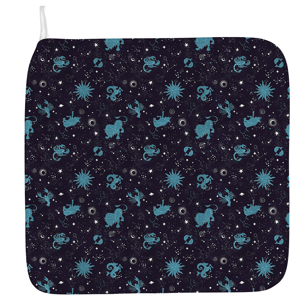 Constellation Zodiac Signs Pattern Print Hand Towel