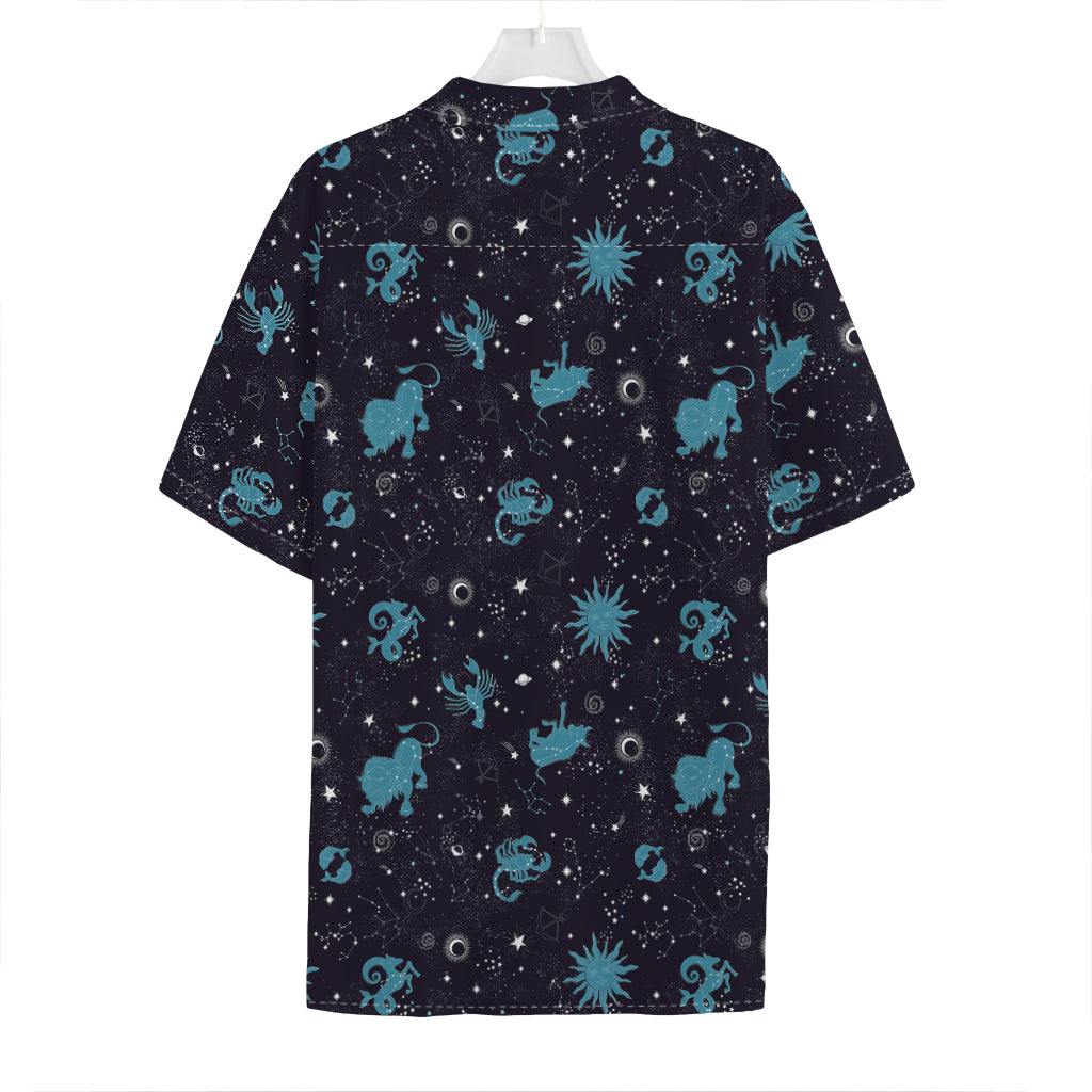 Constellation Zodiac Signs Pattern Print Hawaiian Shirt