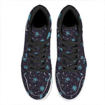 Constellation Zodiac Signs Pattern Print High Top Leather Sneakers