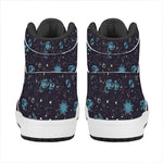 Constellation Zodiac Signs Pattern Print High Top Leather Sneakers