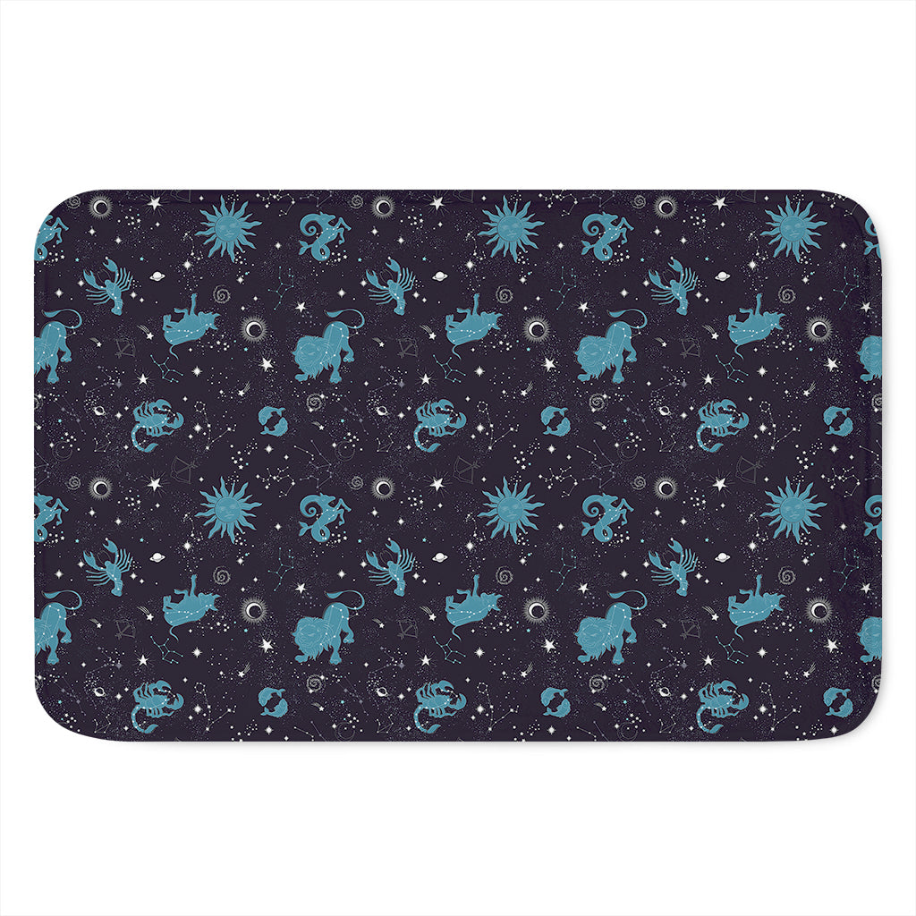 Constellation Zodiac Signs Pattern Print Indoor Door Mat