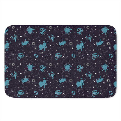 Constellation Zodiac Signs Pattern Print Indoor Door Mat