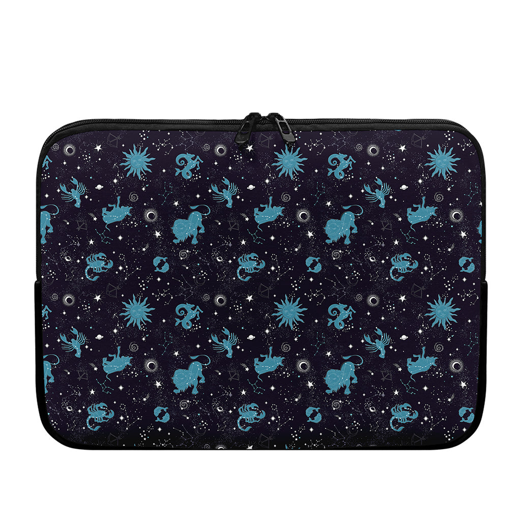 Constellation Zodiac Signs Pattern Print Laptop Sleeve