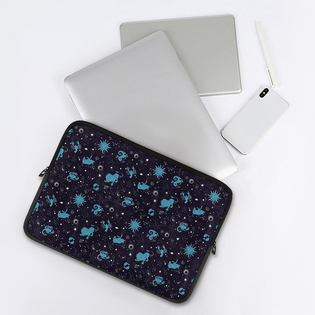Constellation Zodiac Signs Pattern Print Laptop Sleeve