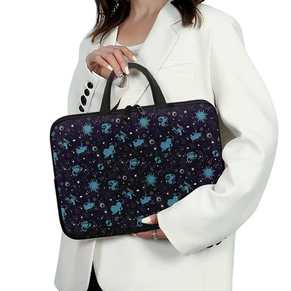 Constellation Zodiac Signs Pattern Print Laptop Sleeve With Handle