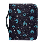 Constellation Zodiac Signs Pattern Print Leather Bible Cover