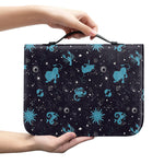 Constellation Zodiac Signs Pattern Print Leather Bible Cover