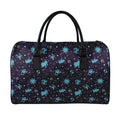 Constellation Zodiac Signs Pattern Print Leather Duffel Bag